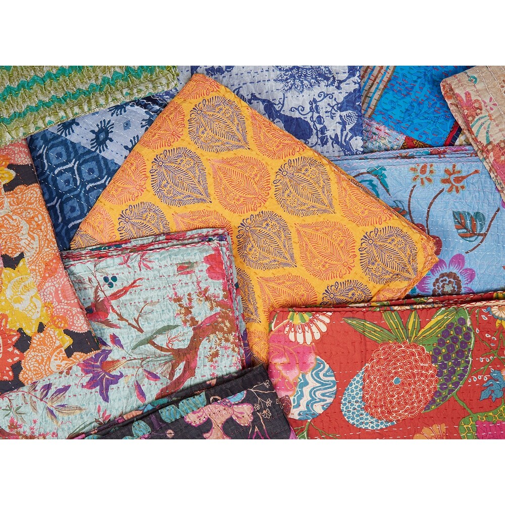 Taj Hotel Home Decor Kantha Cotton Throw 1 Piece On Sale Bed Bath Beyond 32175442